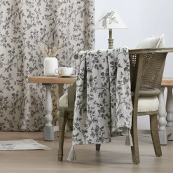 Coperta di cotone riciclato per divano (125 x 150 cm) Clarine Ecru