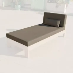 Coperture di cuscino di ricambio per Chaise longue Bornéo Grigio chiaro