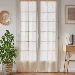 Coppia di tende a occhielli effetto lino (70 x 200 cm) Luca Beige