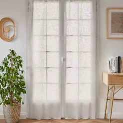 Coppia di tende a occhielli effetto lino (70 x 200 cm) Robin Beige