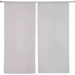 Coppia di tende trasparenti (60 x 140 cm) Etamine givrée Grigio chiaro