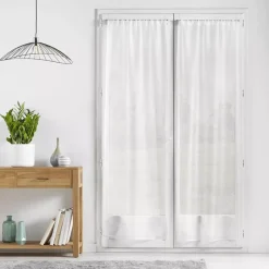Coppia di tende trasparenti con passante per bastone (70 x 200 cm) Lissea Bianco