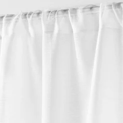 Coppia di tende trasparenti con passante per bastone (70 x 200 cm) Lissea Bianco