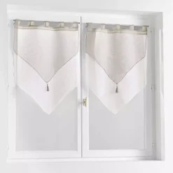 Coppia di tendine (60 x 120 cm) Duetto Grigio e bianco