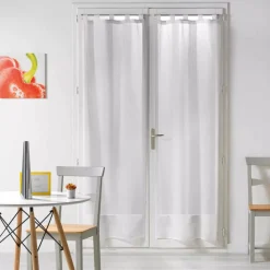 Coppia di tendine a vetro (70 x 200 cm) Salina Bianco