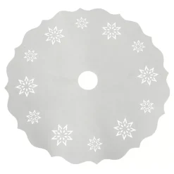copri base albero di raso Bianco