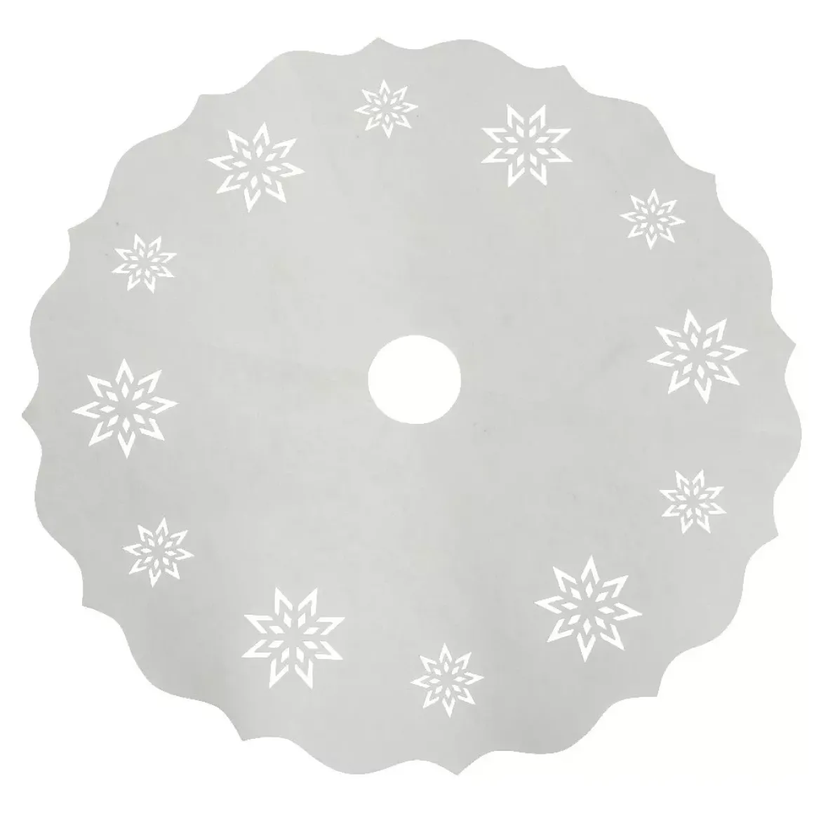 copri base albero di raso Bianco