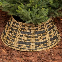 Copribase albero intrecciato (D57 cm) Classic Nero e naturale