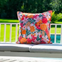 Copricuscino da esterno quadrato idrorepellente (60 x 60 cm) Kiara Multicolore