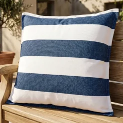 Copricuscino da esterno quadrato idrorepellente (60 x 60 cm) Noa Blu mezzanotte