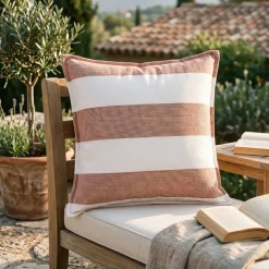 Copricuscino quadrato per esterno idrorepellente (45 x 45 cm) Noa Mattone