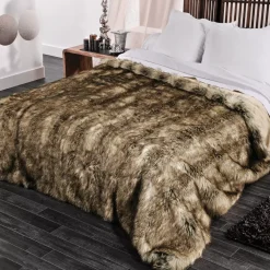 Copriletto (150 x 200 cm) Ecopelliccia Grizzly