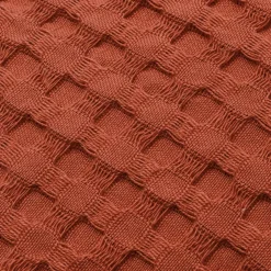 Copriletto cotone nido d'ape (220 x 250 cm) Maya Terracotta