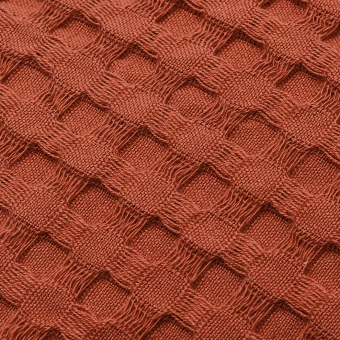 Copriletto cotone nido d'ape (220 x 250 cm) Maya Terracotta