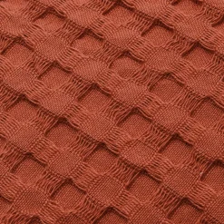 Copriletto cotone nido d'ape (180 x 220 cm) Maya Terracotta