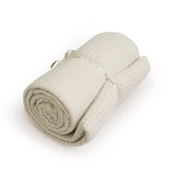 Copriletto cotone nido d'ape (180 x 220 cm) Maya Beige pampa