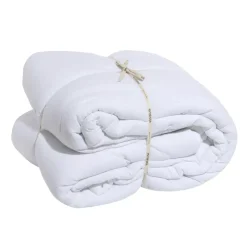 Copriletto in garza di cotone (180 x 240 cm) Gaïa Bianco chantilly