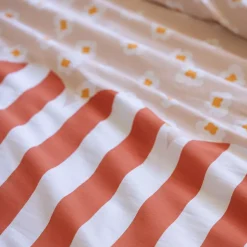 Copripiumino e una federa bambino cotone (140 x 200 cm) Fresh popcorn Rosso