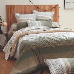 Copripiumino cotone (280 x 240 cm) Niagara Verde kaki