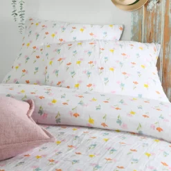 Copripiumino e due federe in doppio cotone a trama (260 x 240 cm) Heloise Multicolore