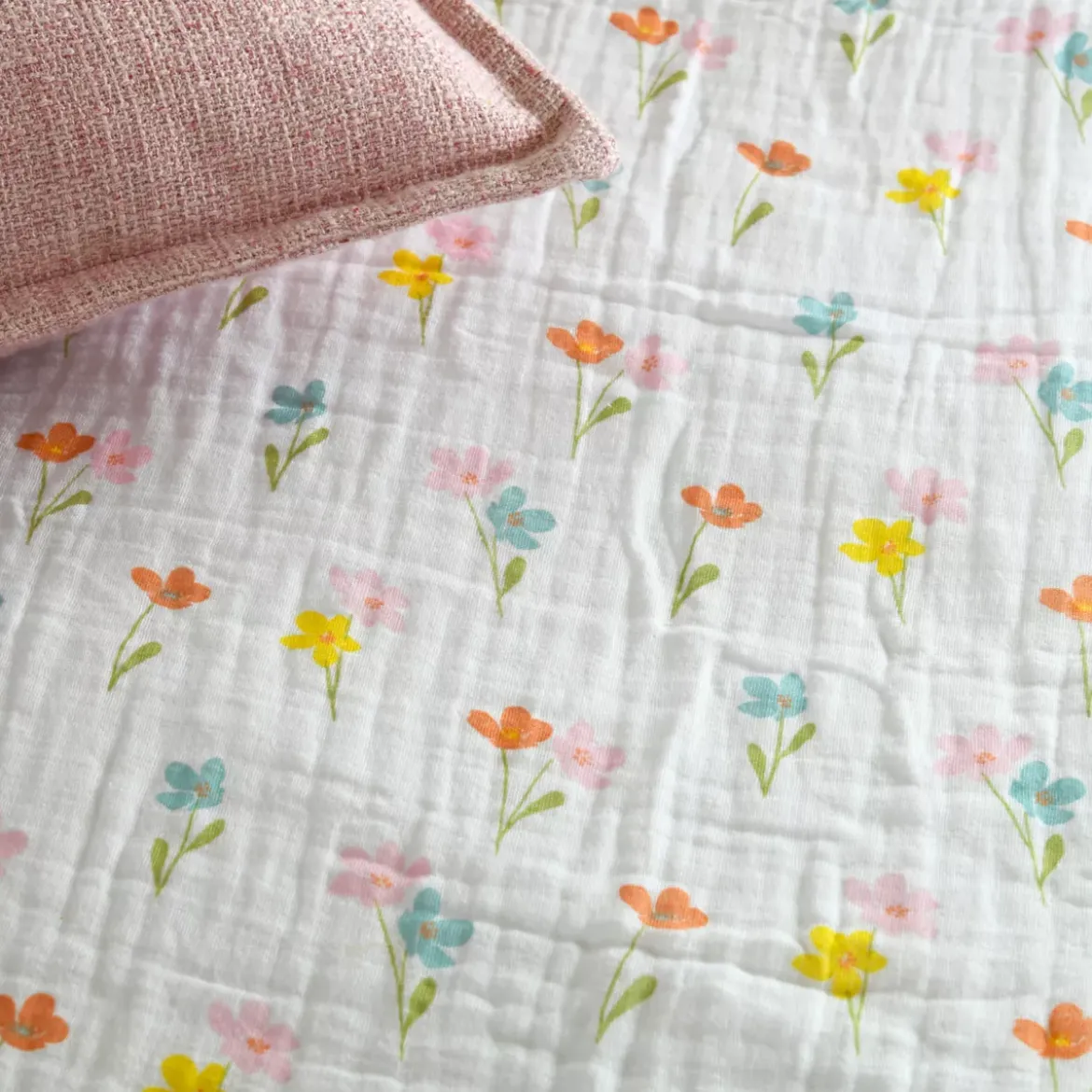 Copripiumino e due federe in doppio cotone a trama (260 x 240 cm) Heloise Multicolore