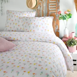 Copripiumino e due federe in doppio cotone a trama (260 x 240 cm) Heloise Multicolore