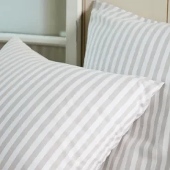 Copripiumino e due federe in cotone (240 x 220 cm) Linea Beige