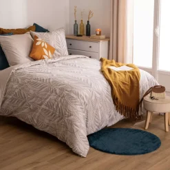 Copripiumino e due federe cotone (240 x 220 cm) Nalh Beige