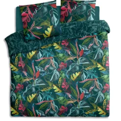 Copripiumino e due federe quadrate cotone (240 cm) Selva Multicolore