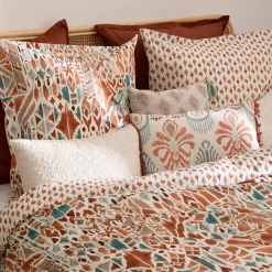 Copripiumino e due federe cotone (240 x 220 cm) Ikat Multicolore