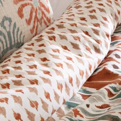Copripiumino e due federe cotone (240 x 220 cm) Ikat Multicolore