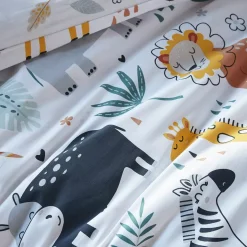 Copripiumino e due federe per bambini in cotone (200 x 200 cm) Savana Multicolore