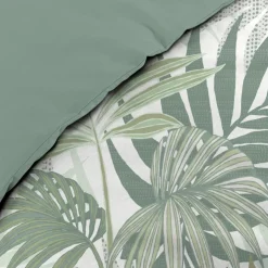 Copripiumino e due federe in cotone (240 x 220 cm) Nymea Verde