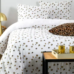 Copripiumino e due federe in doppio cotone (240 x 220 cm) Baguy Marrone