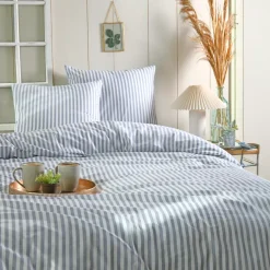 Copripiumino e due federe in cotone (260 x 240 cm) Linea Blu