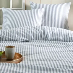Copripiumino e due federe in cotone (260 x 240 cm) Linea Blu