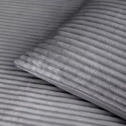 Copripiumino e due federe in flanella (240 x 220 cm) Veloutea Grigio antracite