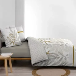 Copripiumino e due federe in cotone (240 x 220 cm) Raoni Tortora