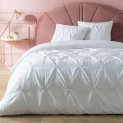 Copripiumino e due federe quadrate cotone (240 x 220 cm) Heloise Bianco