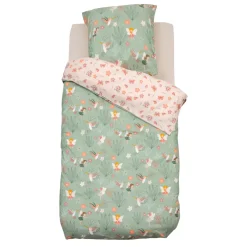 Copripiumino e federa per bambini in cotone (140 x 200 cm) Fata Multicolore
