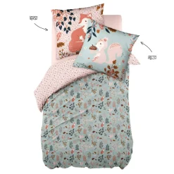 Copripiumino e una federa bambini cotone (140 x 200 cm) Tamia Multicolore