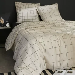 Copripiumino e una federa cotone (140 x 200 cm) Carrie Beige