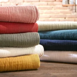 Copripiumino garza di cotone (240 x 220 cm) Gaïa Grigio granito