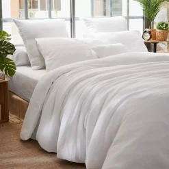 Copripiumino garza di cotone (240 x 220 cm) Gaïa Bianco chantilly