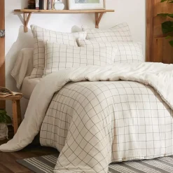 Copripiumino garza di cotone (260 x 240 cm) Gaïa Match Beige pampa