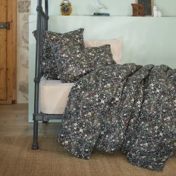 Copripiumino garza di cotone (140 cm) Constance Blu notte