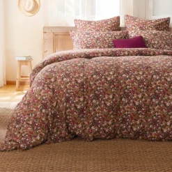 Copripiumino garza di cotone (240 cm) Constance Camel