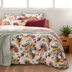 Copripiumino garza di cotone (140 x 200 cm) Azel Multicolore