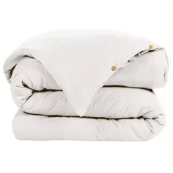 Copripiumino garza di cotone (140 x 200 cm) Gaïa Bianco chantilly