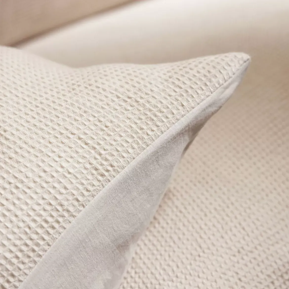 Copripiumino in cotone a nido d'ape (280 x 240 cm) Eva Beige